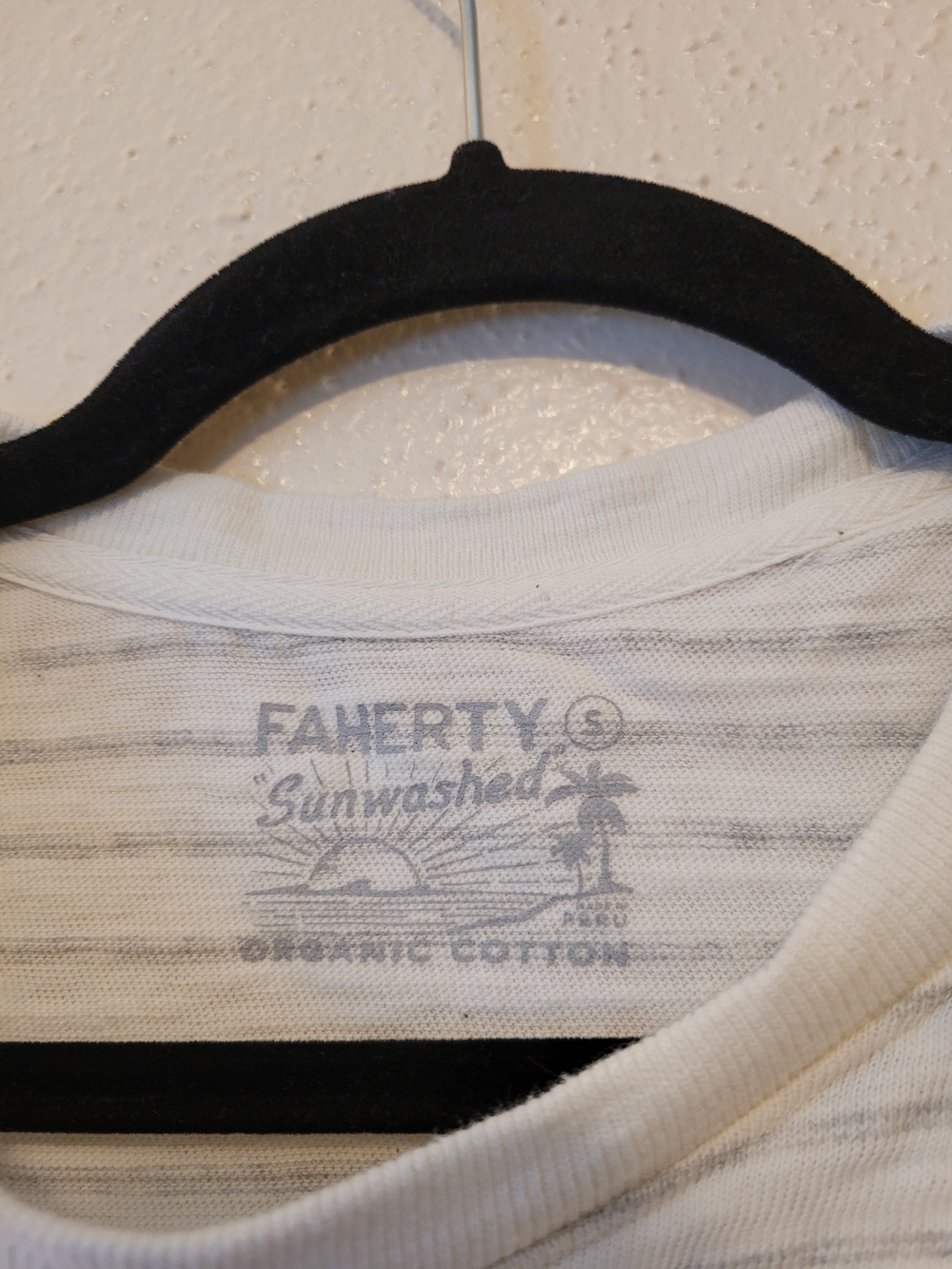 Faherty Sunwashed Slub Muscle Tank Organic Cotton Striped Top Size S - Picture 2 of 6